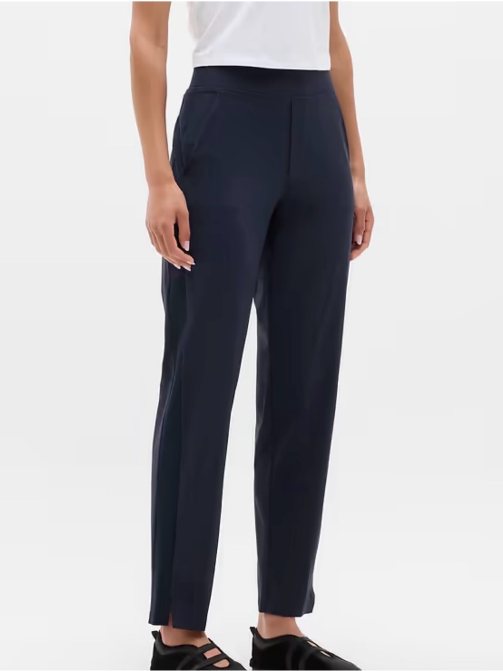 Athleta Brooklyn Navy Mid Rise Ankle Pants Sz 10T